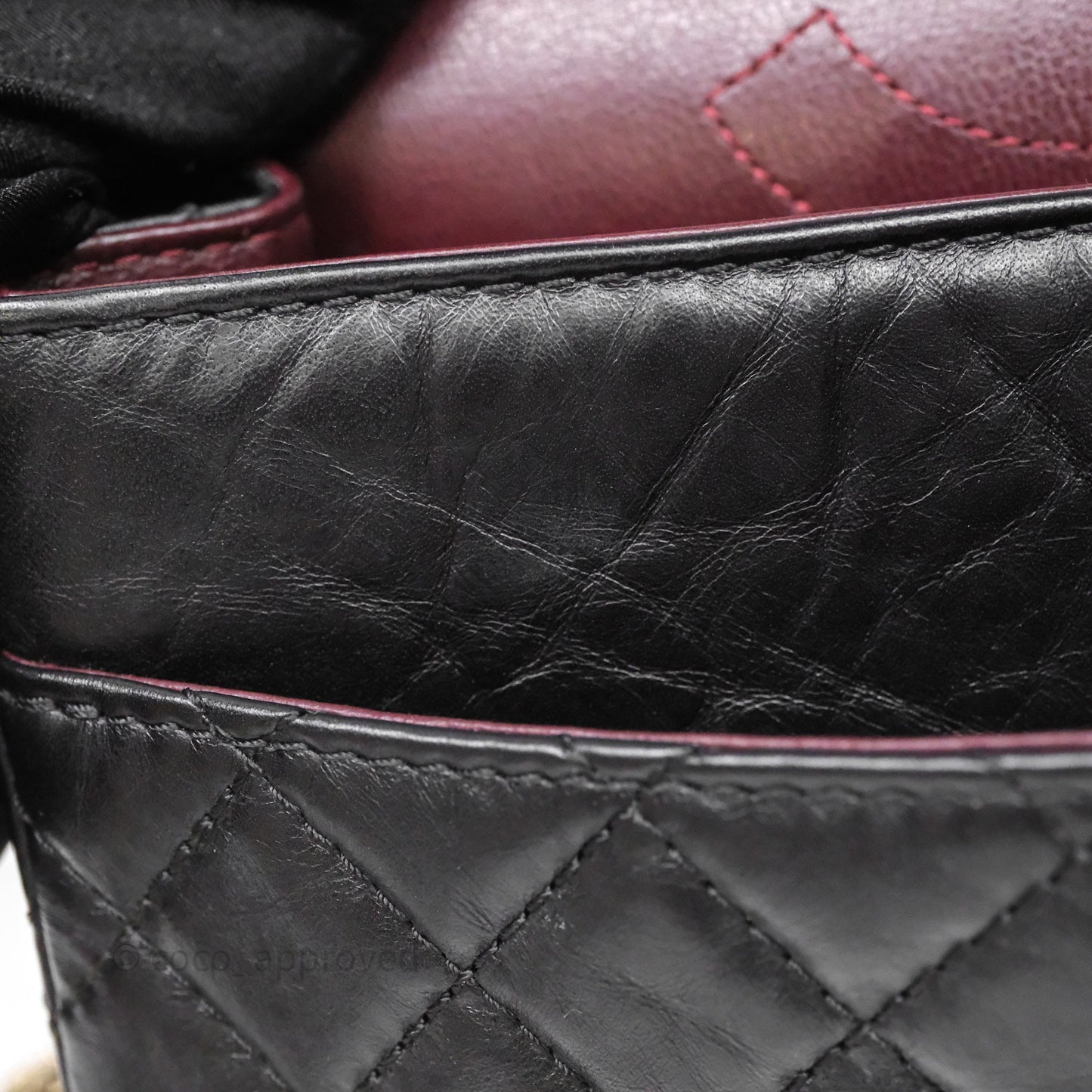 Chanel Reissue 225 Quilted Black Calfskin Aged Gold Hardware