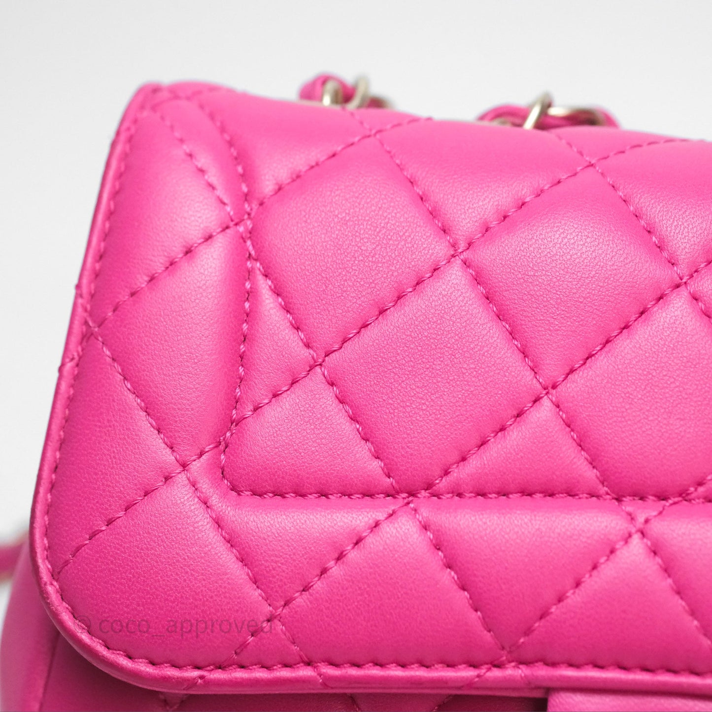 Chanel Quilted Mini Mademoiselle Chic Flap Dark Pink Lambskin Aged Gold Hardware