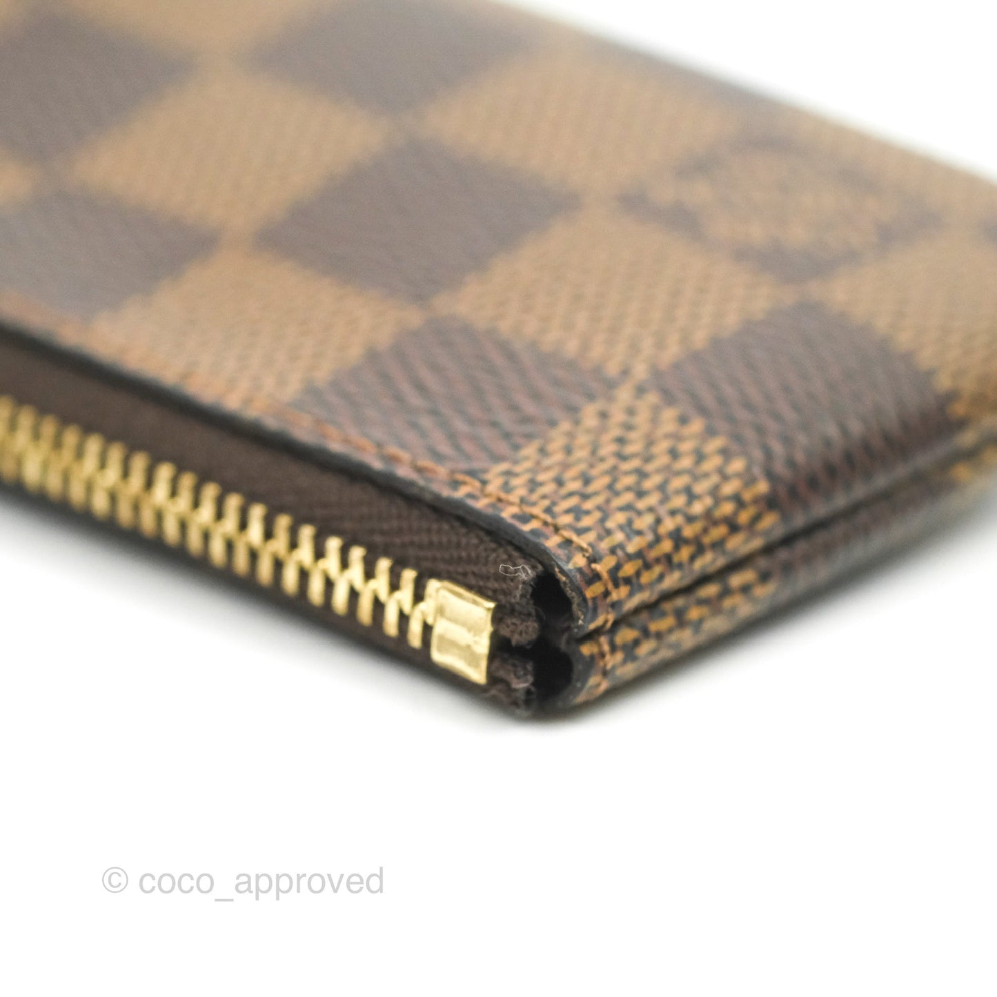 Louis Vuitton Damier Canvas Key Pouch Gold Hardware