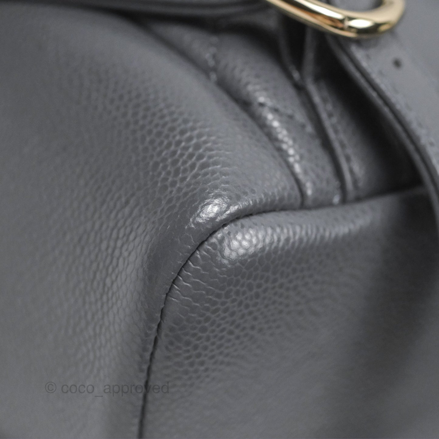 Chanel Duma Backpack Medium Grey Caviar Gold Hardware