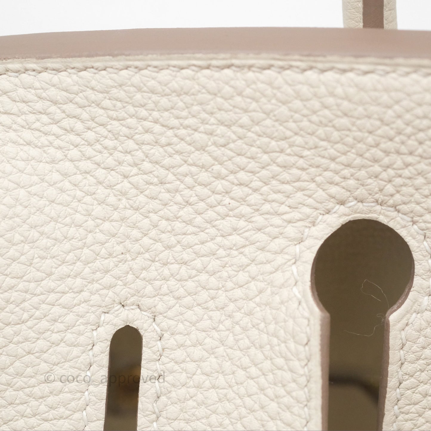 Hermes Birkin 25 Craie Togo Gold Hardware
