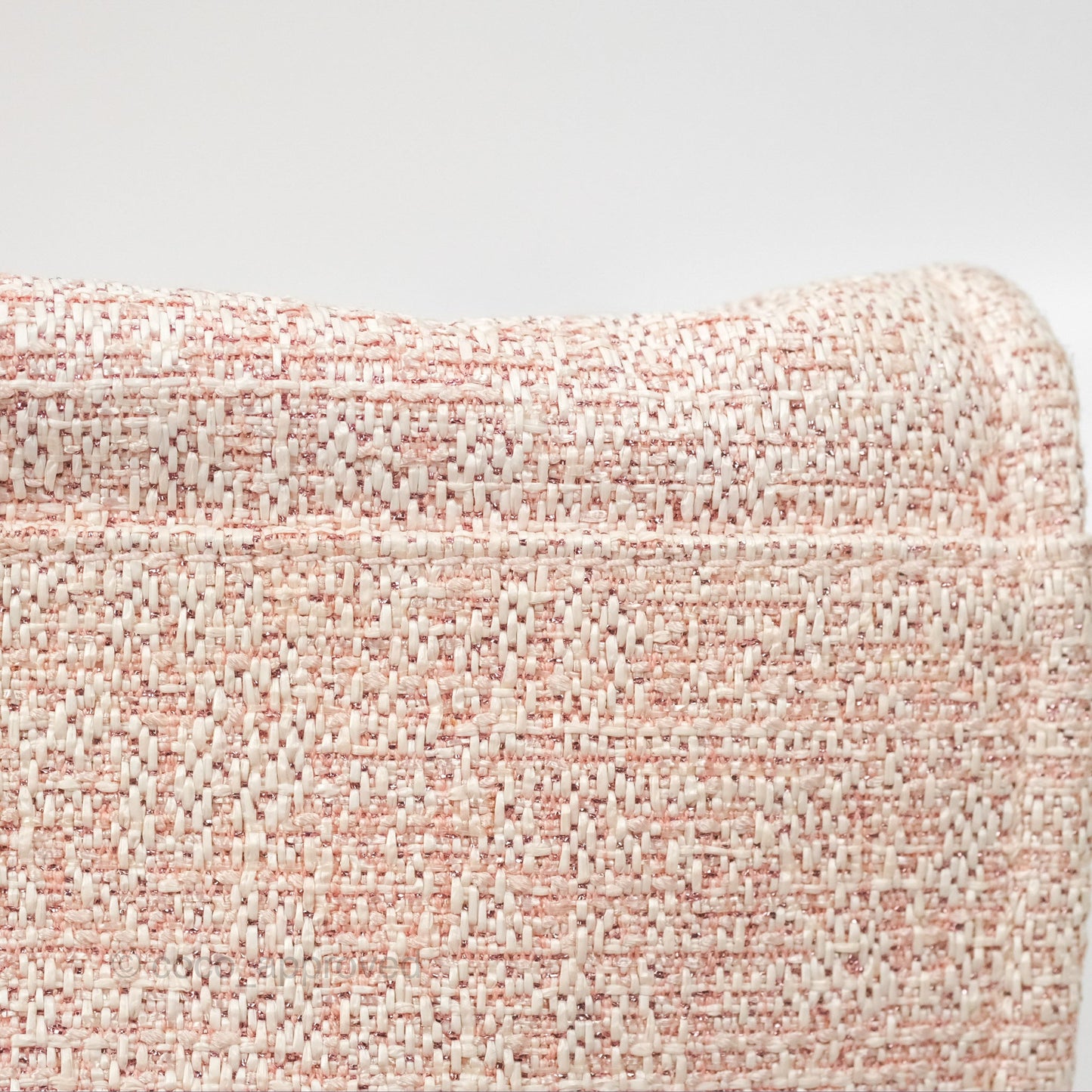 Chanel Large Deauville Tote Pink Woven Tweed Gold Hardware