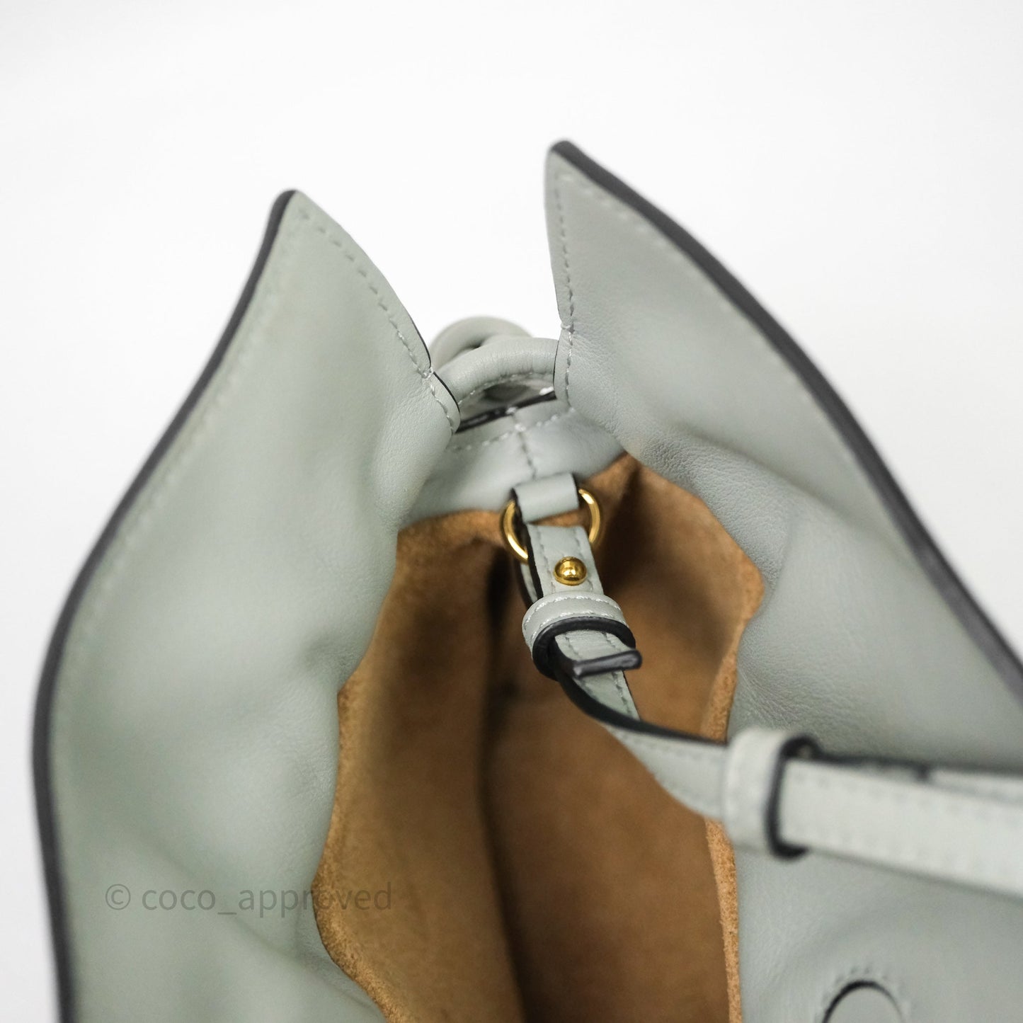 Loewe Flamenco Mini Clutch Bag Calfskin Green