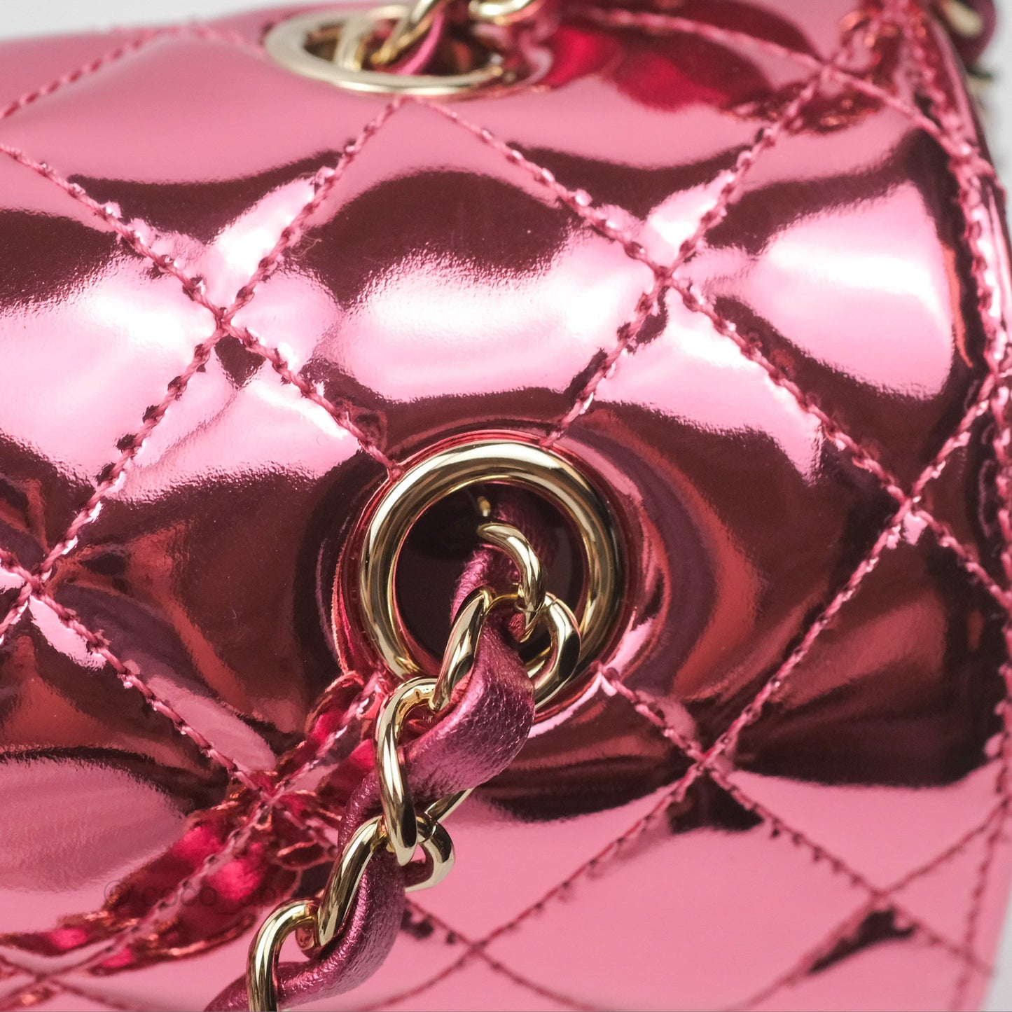 Chanel Small Flap Star Backpack Metallic Pink Mirror Calfskin Gold Hardware 24C