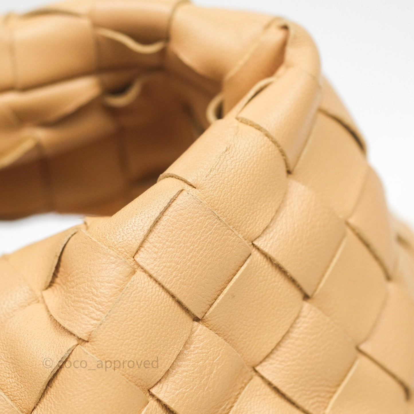 Bottega Veneta Mini Jodie Bag Intrecciato Almond Lambskin