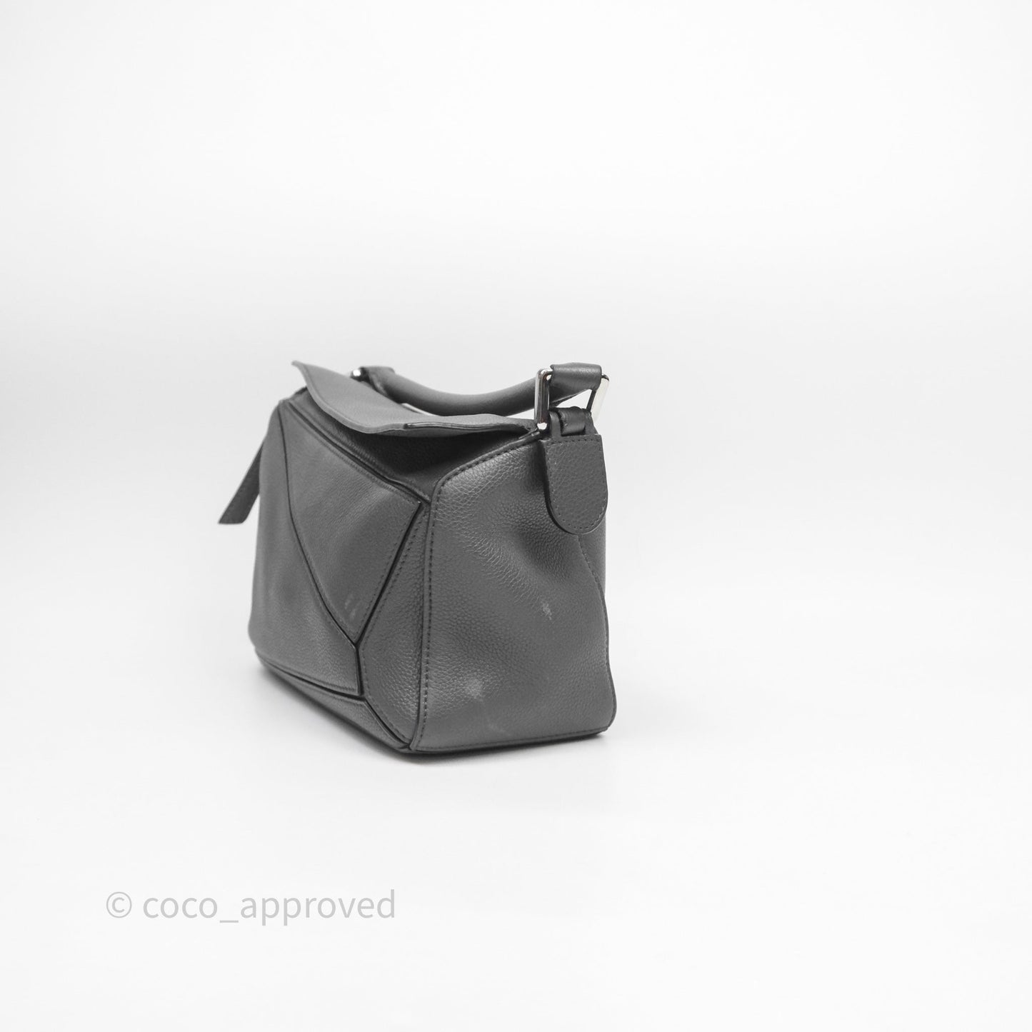 Loewe Small Puzzle Grey Calfskin Edge Bag