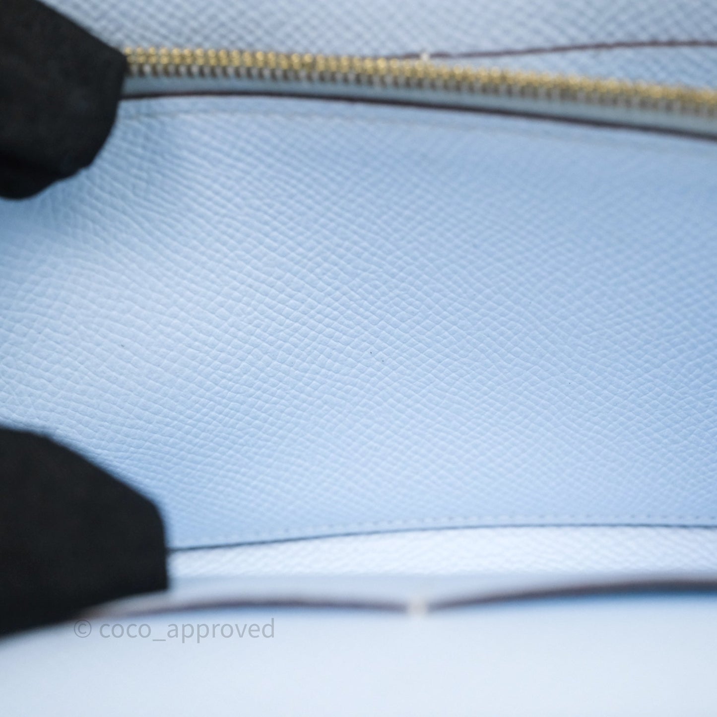 Hermes Kelly To Go Bleu Brume Epsom Gold Hardware