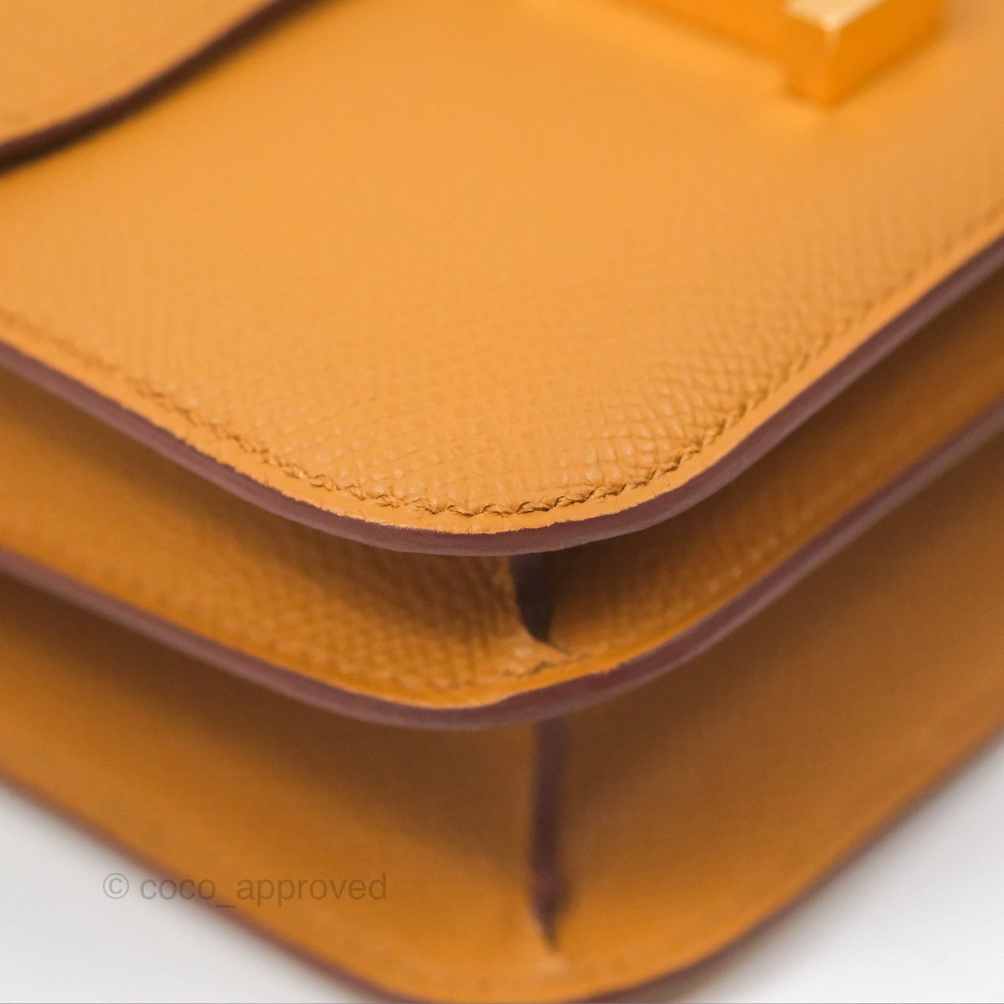 Hermès Constance Mini 18cm Mirror Sesame 2S Epsom Gold Hardware
