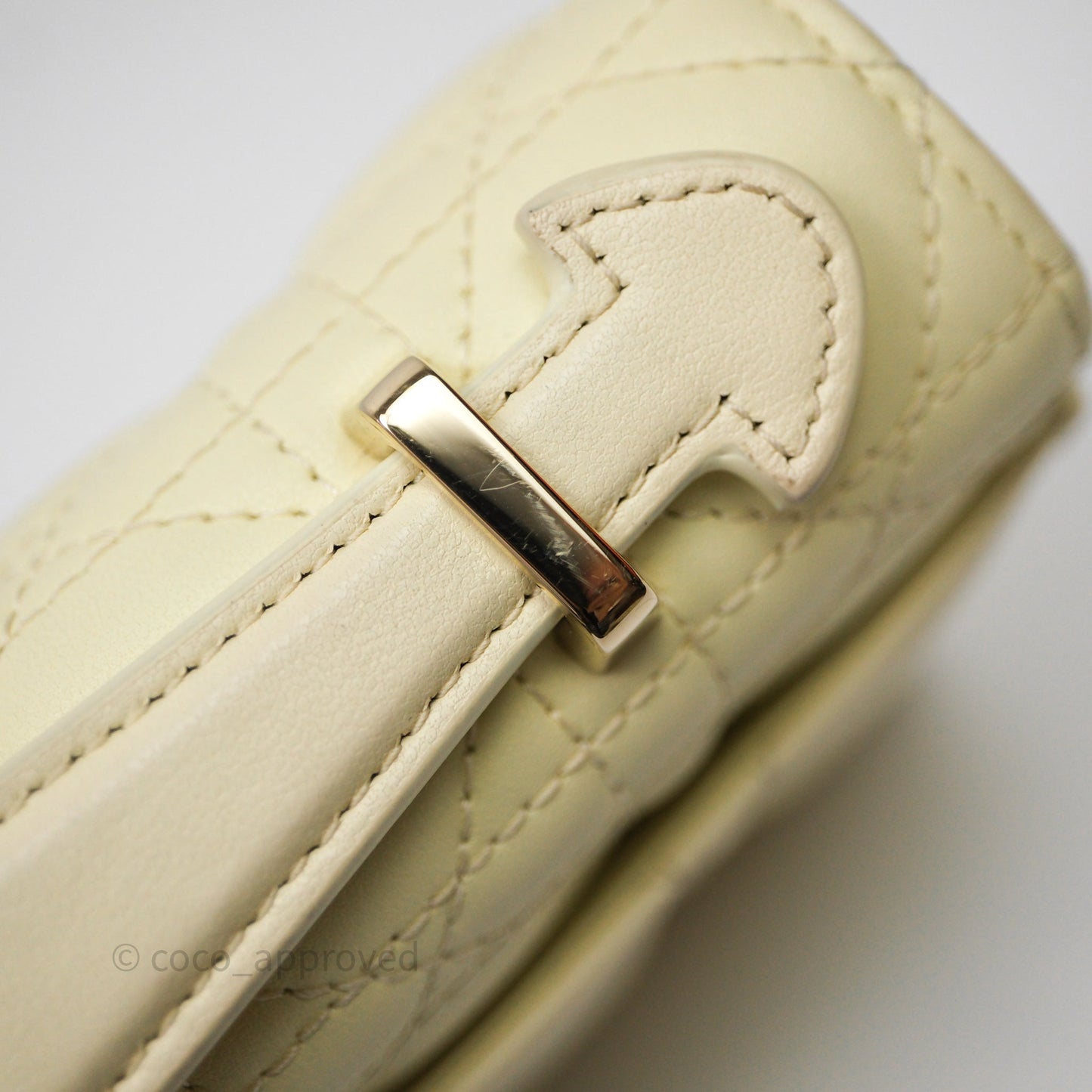 Christian Dior My Dior Mini Bag Yellow Cannage Lambskin Gold Hardware