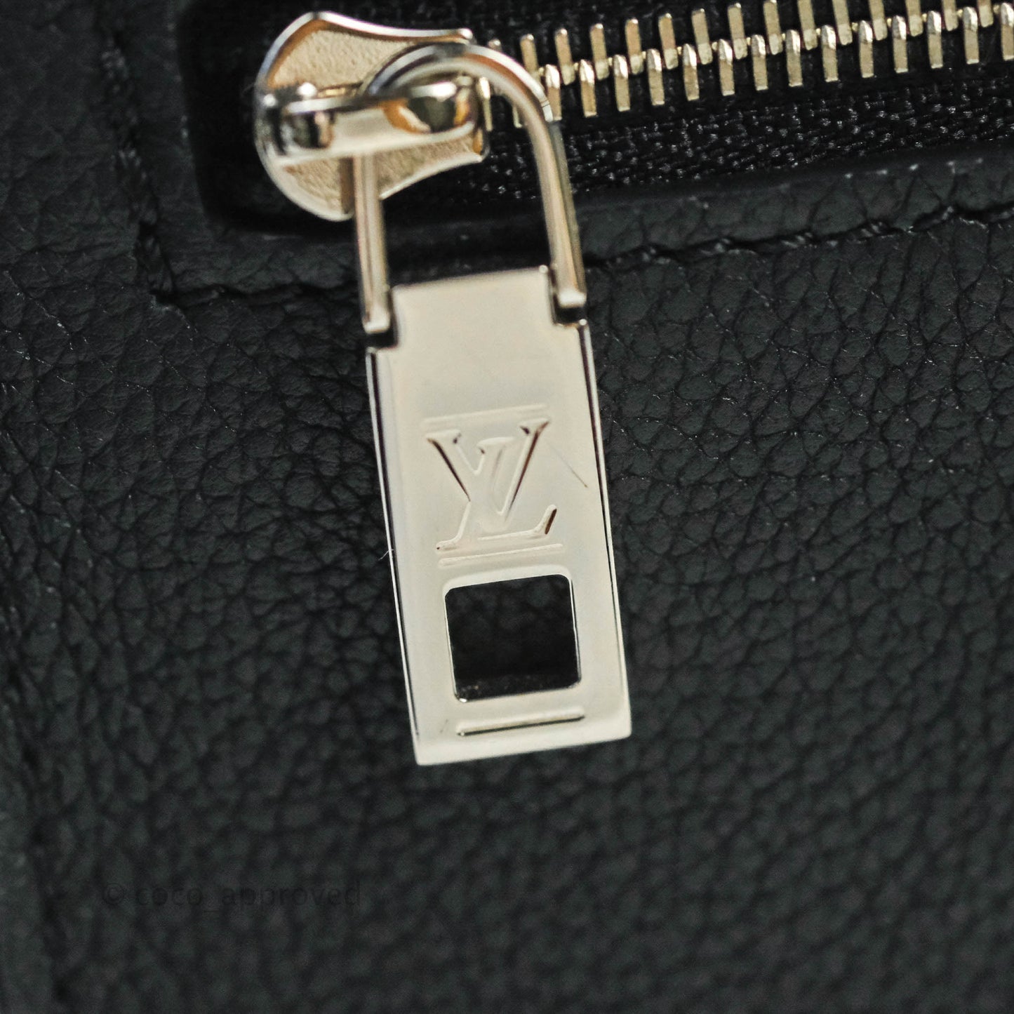 Louis Vuitton Calfskin My Lockme BB Bag Black Silver Hardware