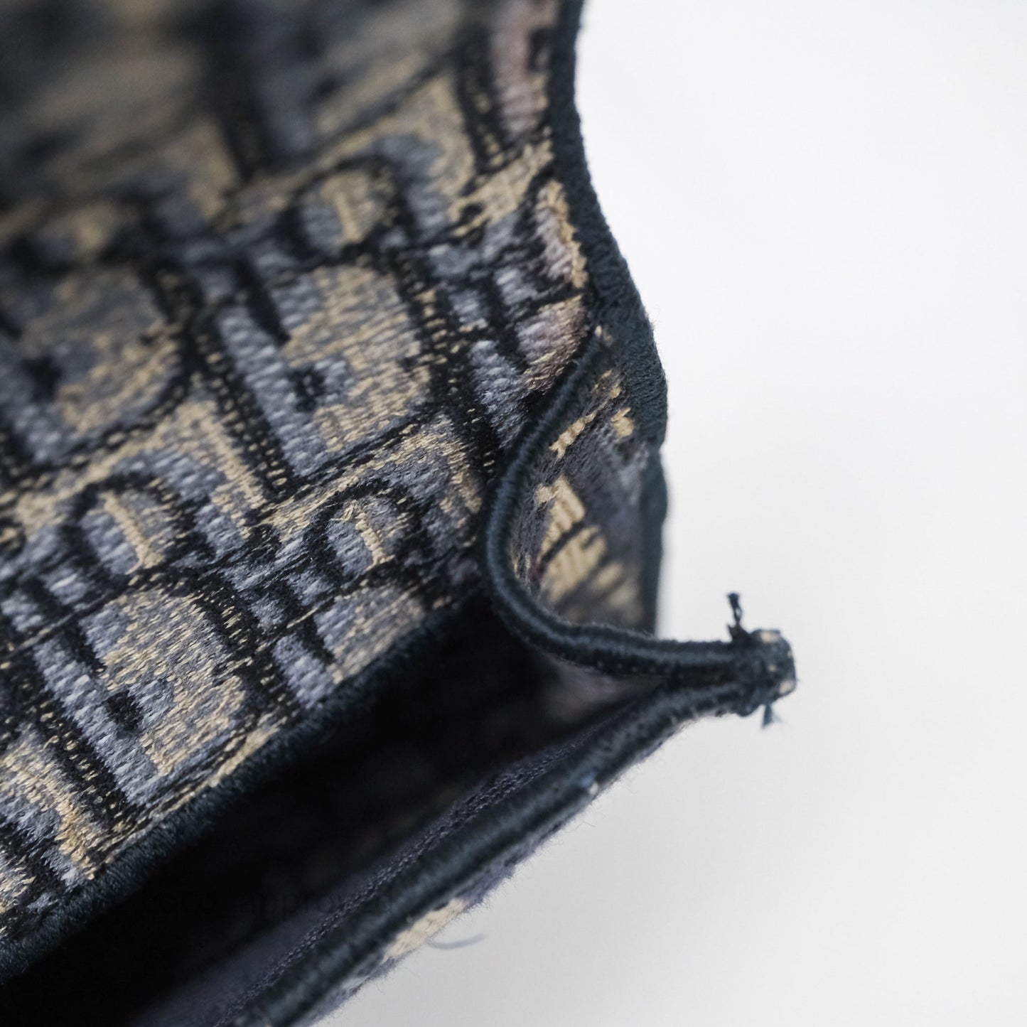 Christian Dior Navy Oblique Slim Saddle Pouch