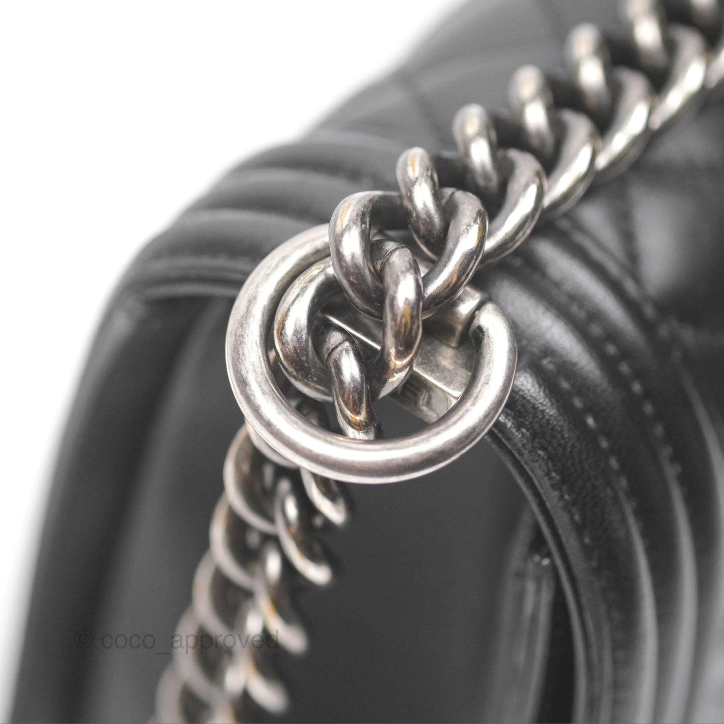 Chanel Medium Boy Quilted Black Lambskin Ruthenium Hardware