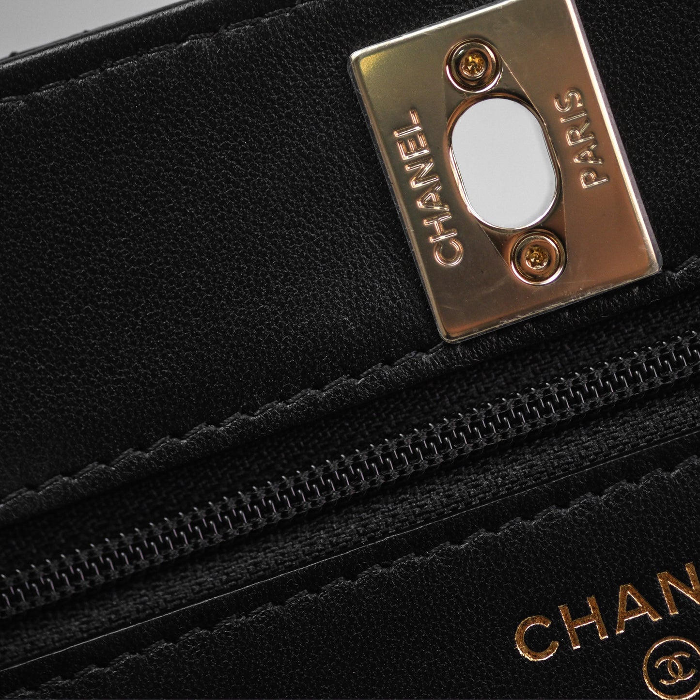 Chanel Trendy CC WOC Wallet on Chain Black Lambskin Gold Hardware