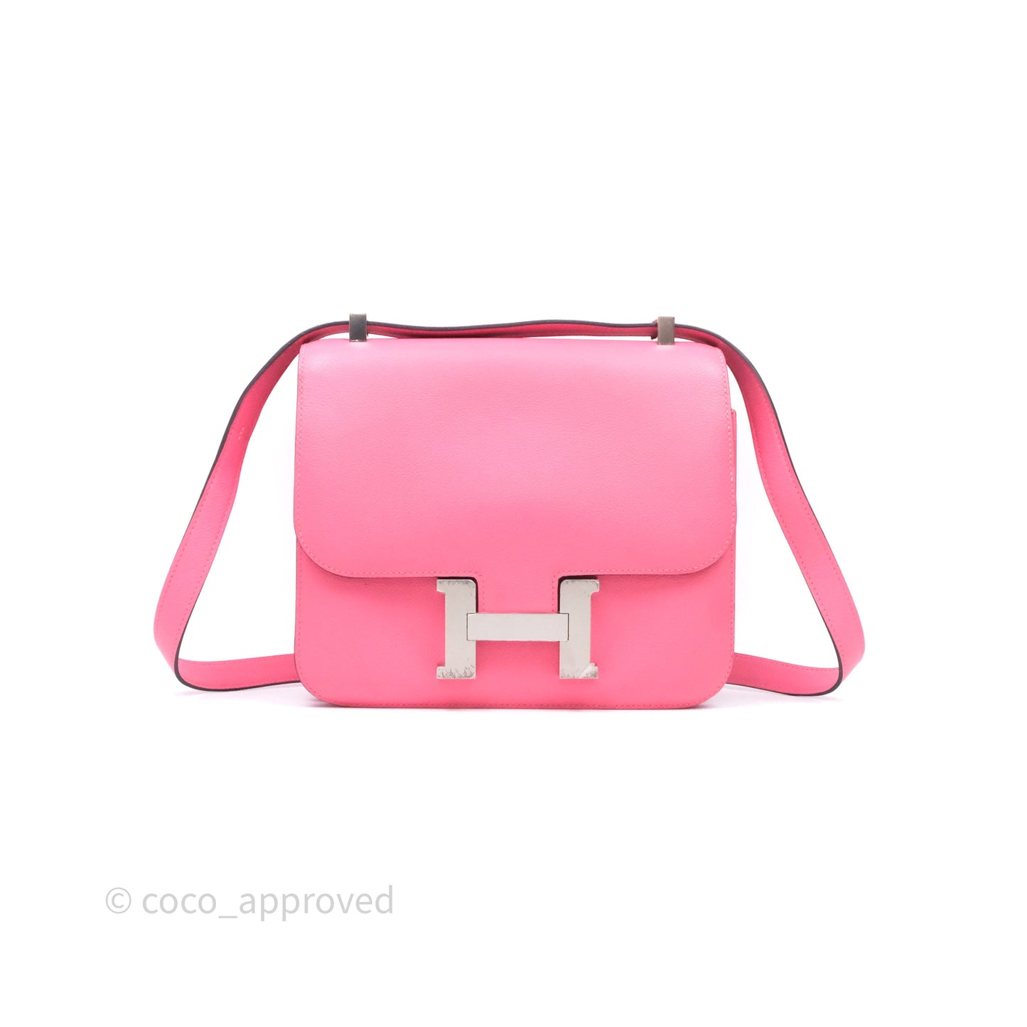 Hermès Constance 24 Rose Azalee 8W Epsom Palladium Hardware