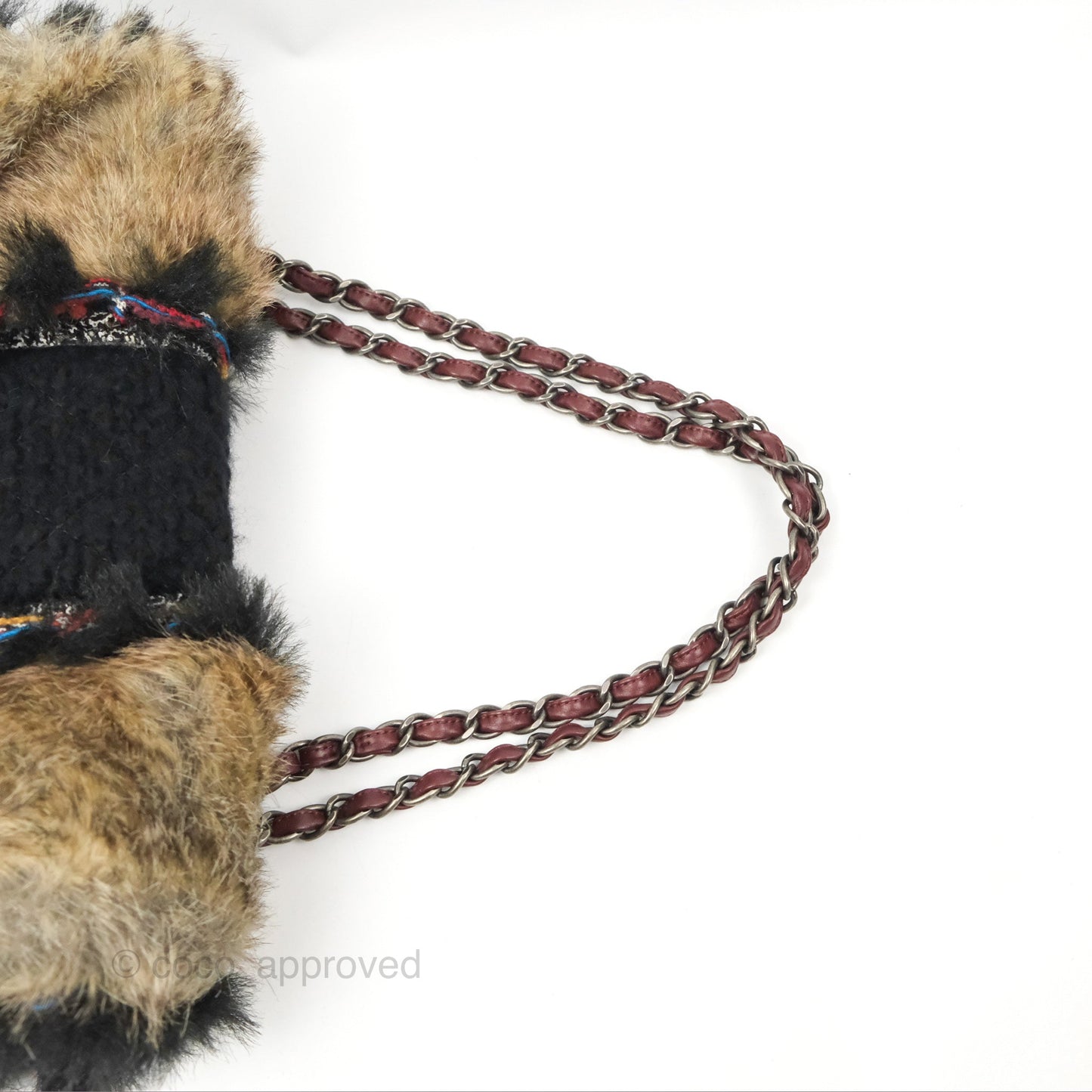 Chanel Fantasy Fur Flap Bag Ruthenium Hardware