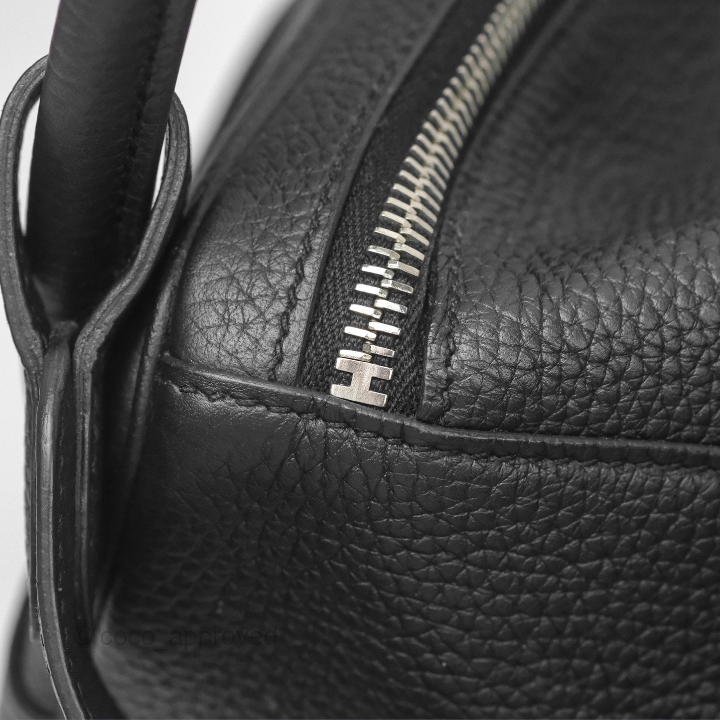 Hermès Lindy 30 Black Clemence Palladium Hardware