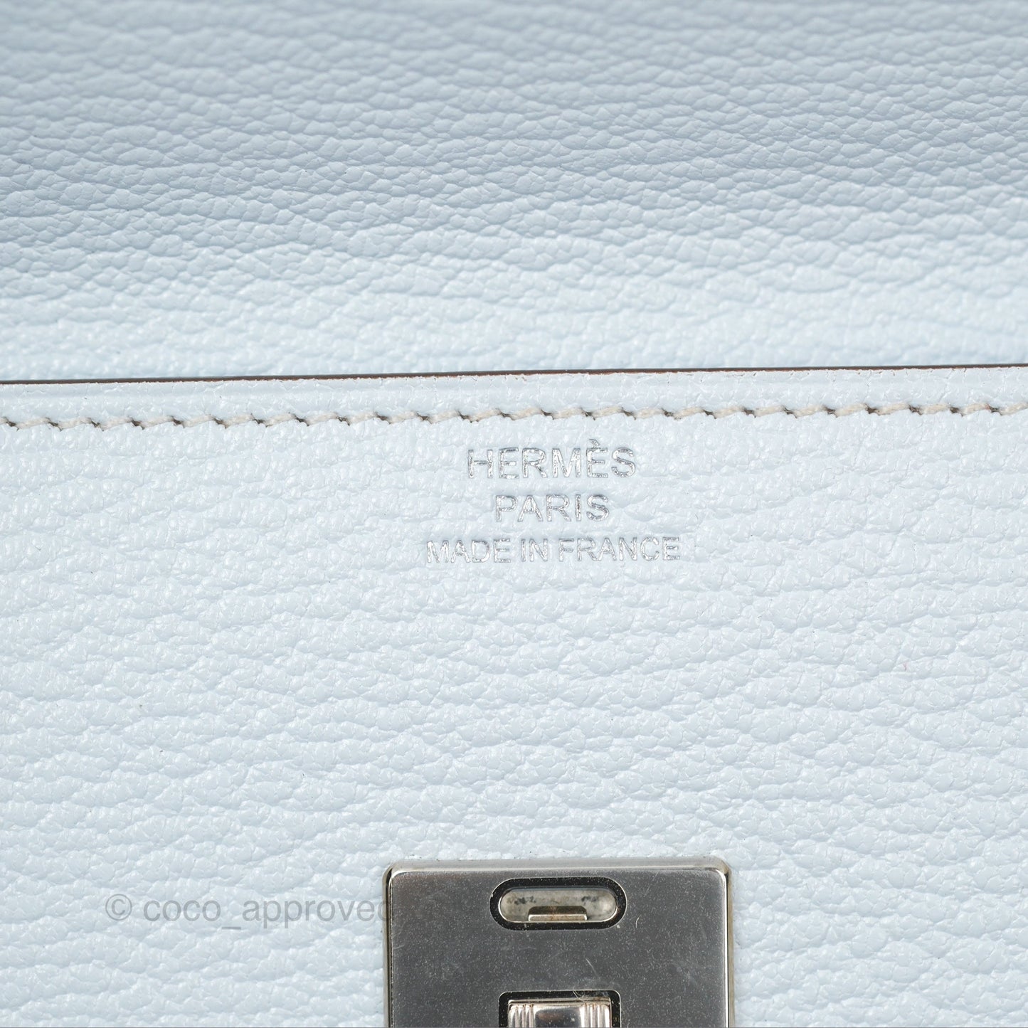 Hermes Clic H Mini Card Holder Blue Chevre Mysore Palladium Hardware