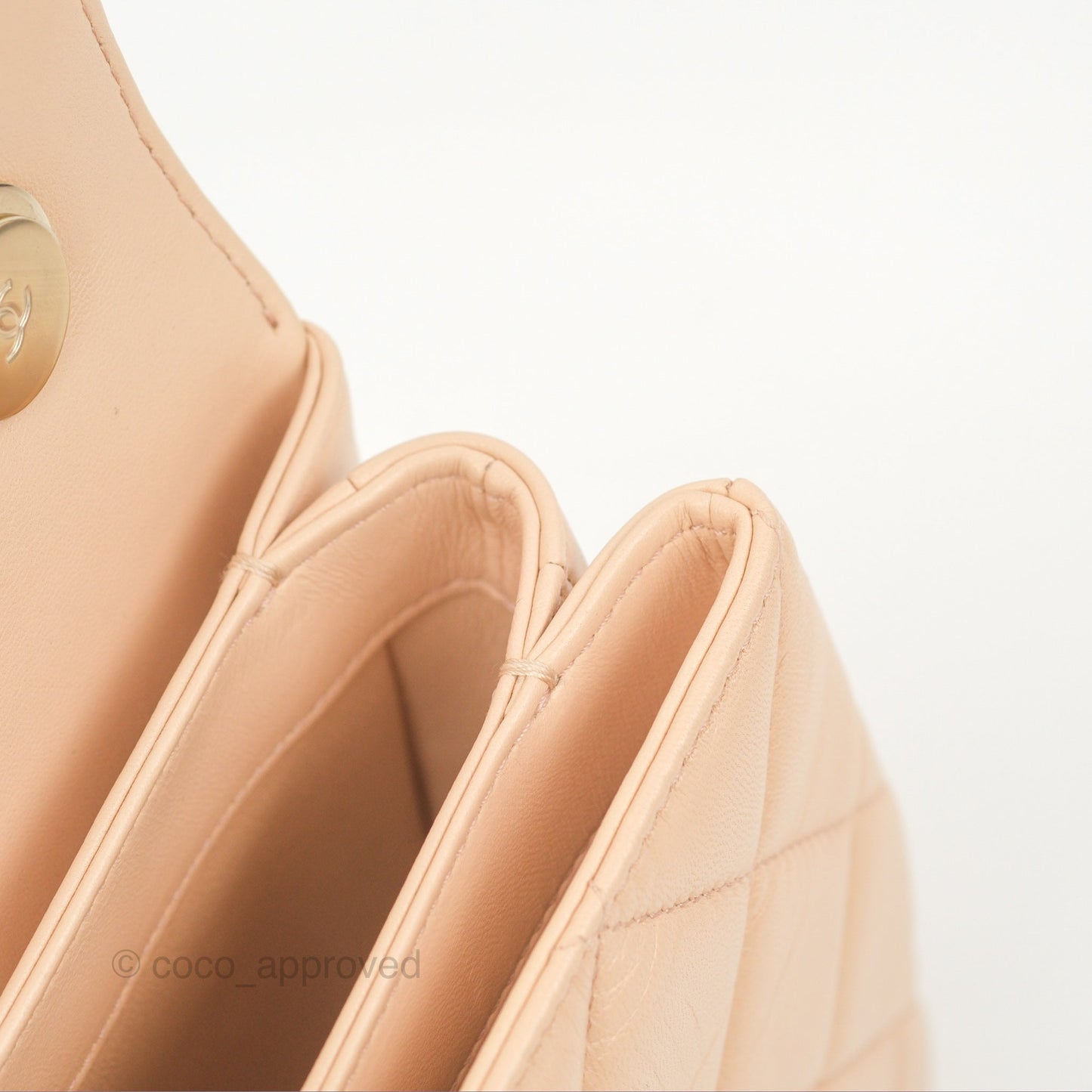 Chanel Small Trendy CC Light Beige Pink Lambskin Gold Hardware
