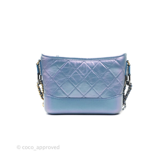 Chanel Small Gabrielle Hobo Iridescent Blue Mixed Hardware