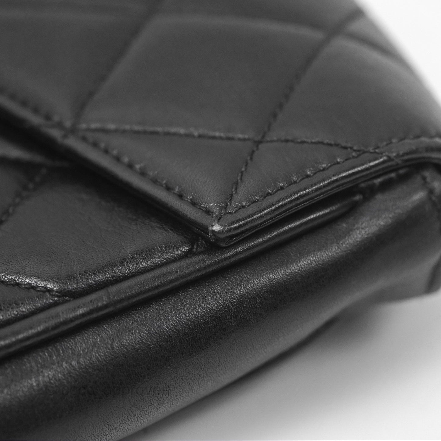 Chanel Vintage Belt Bag Quilted Black Lambskin 24K Gold Hardware