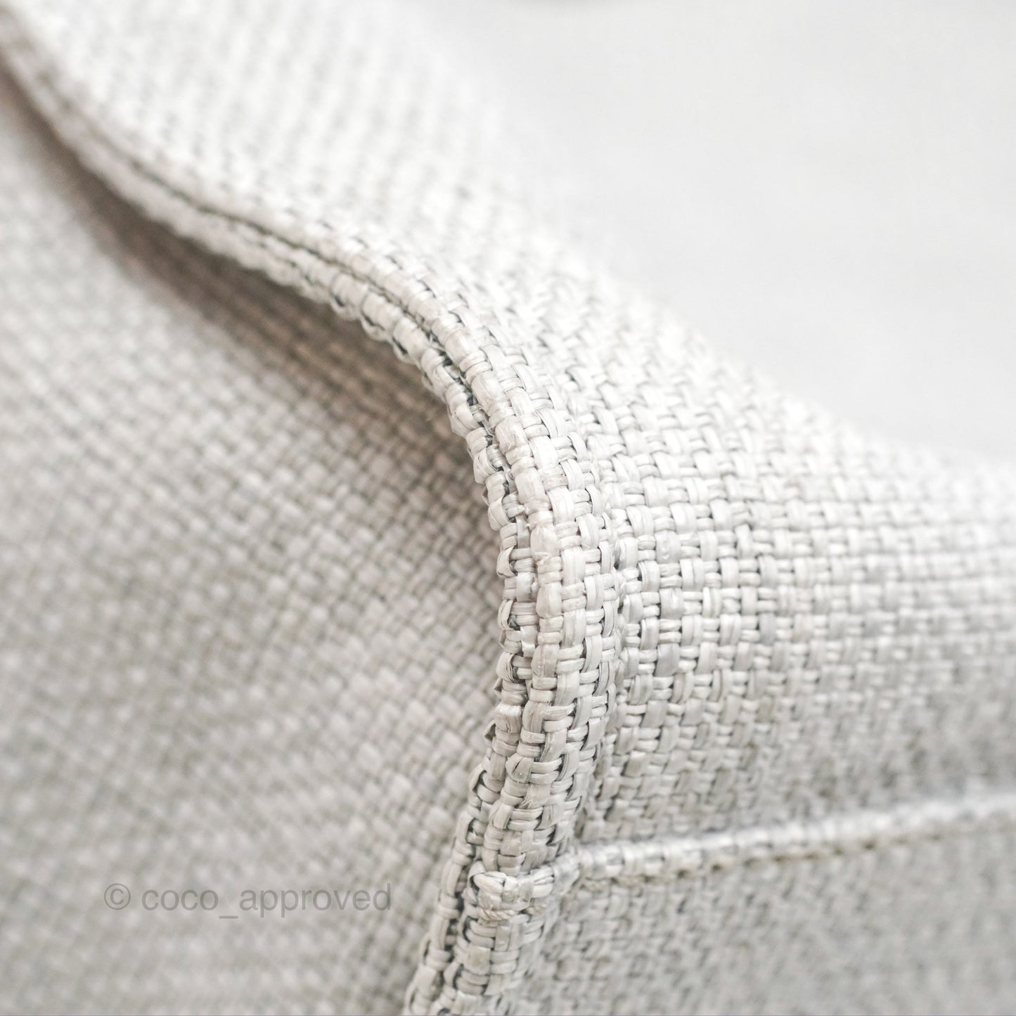 Chanel Medium Deauville Tote Light Grey Canvas