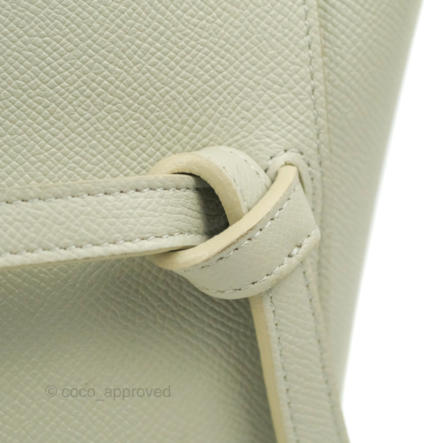 Celine Micro Belt Bag Light Khaki Grained Calfskin Silver Hardware