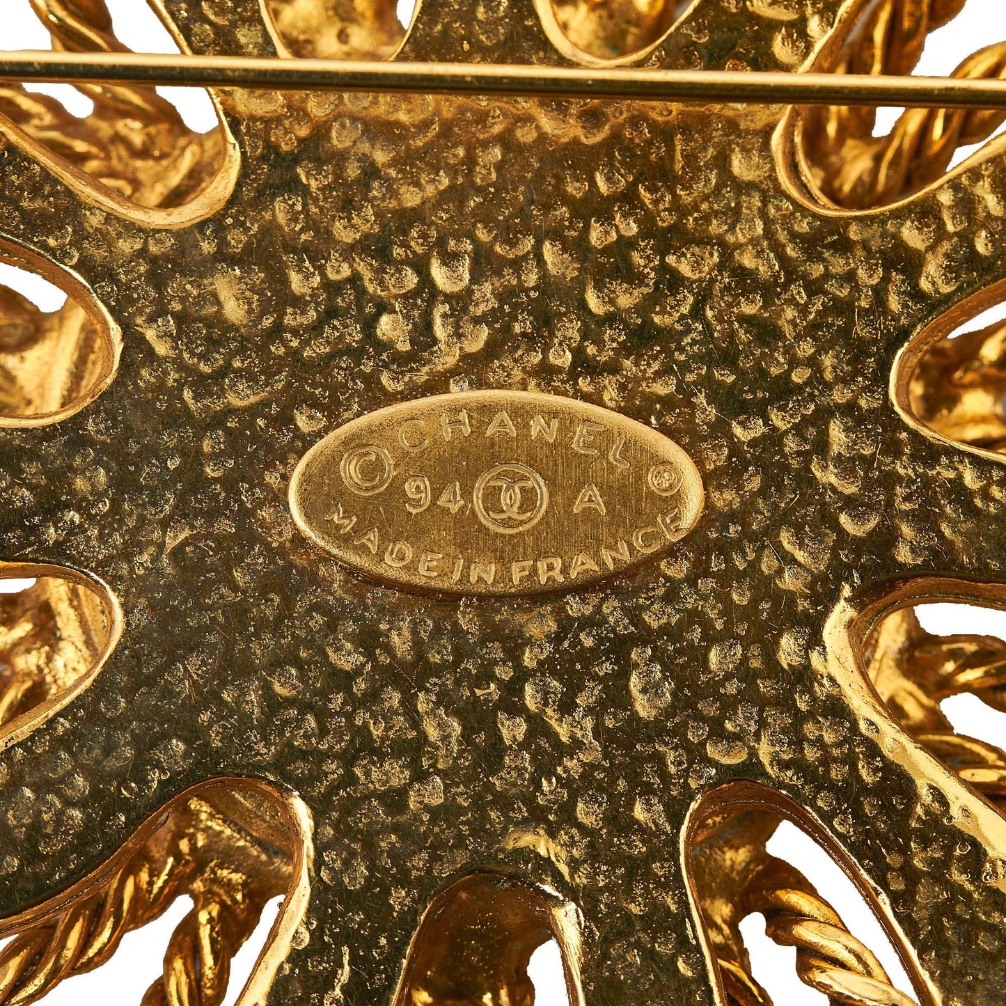 Luxury Chanel CC Sun Motif Brooch Costume Brooch