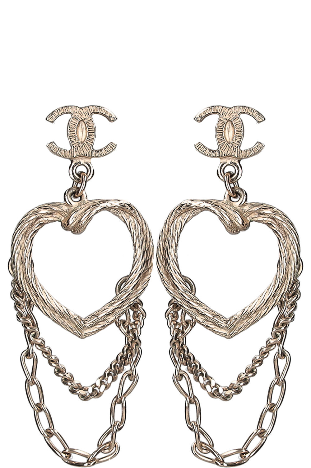 CHANEL CC Heart Earrings 2009