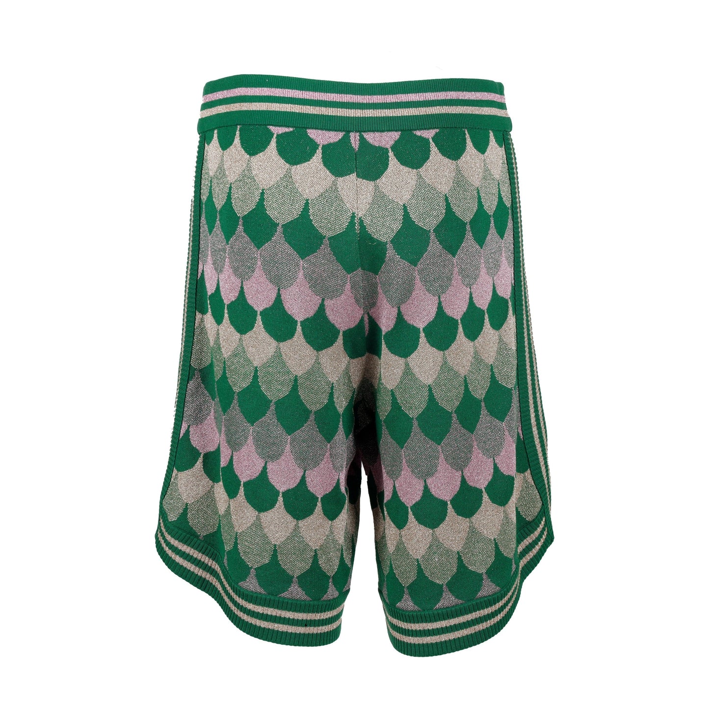Luxury Gucci Trending 2025 Lamé Wave Jacquard Wool Shorts - '10s
