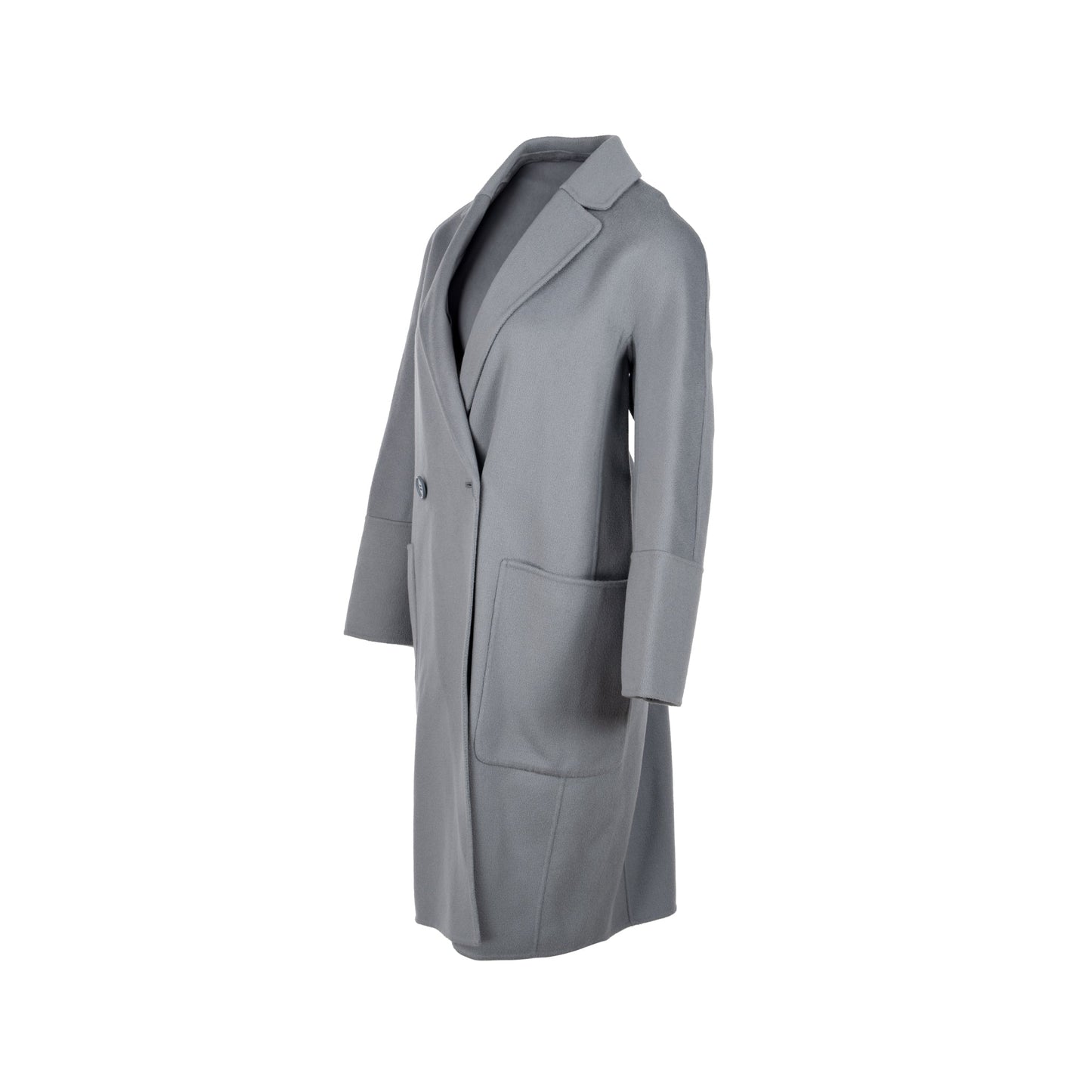 ‘S MaxMara Size 40 Audrey Day Coats Virgin Wool Light Grey