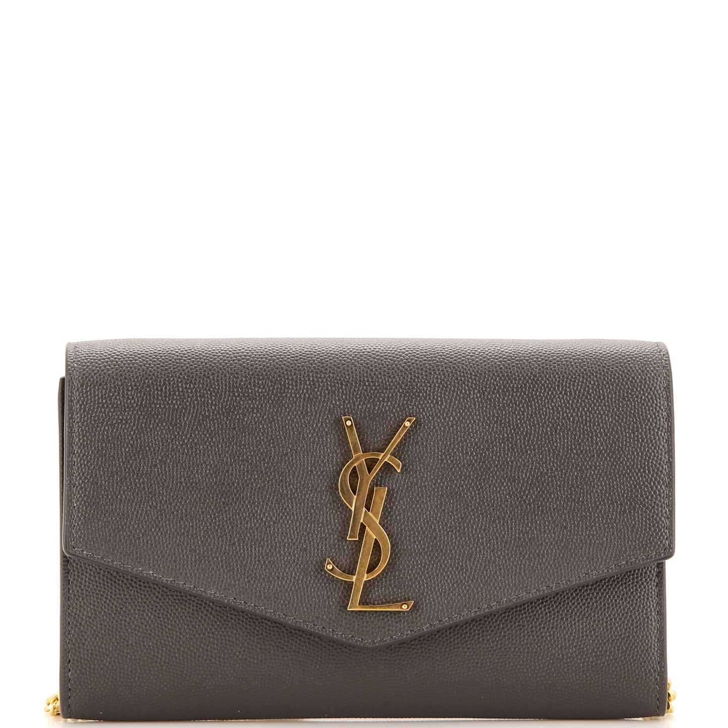 Luxury Saint Laurent Uptown Chain Wallet Leather