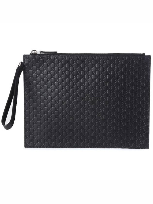 Luxury Gucci Trending 2025 GG Micro Ssima Strap Clutch Bag Black