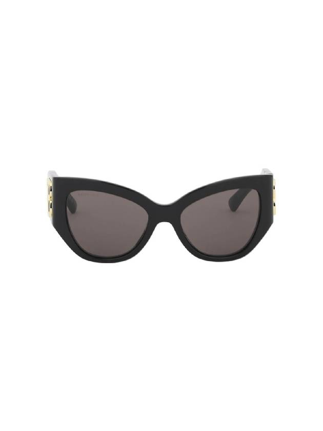 Luxury Balenciaga BB Logo Cat-Eye Sunglasses Black