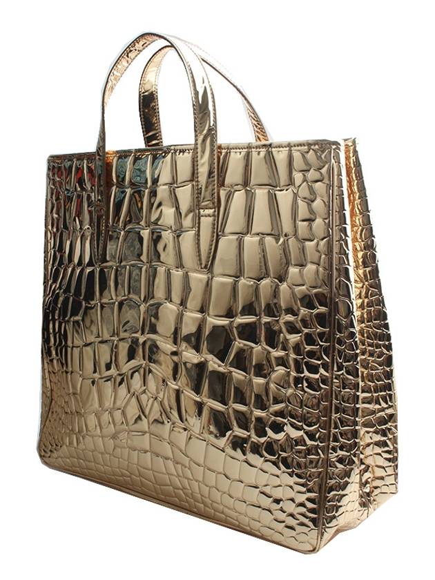 Luxury Saint Laurent Gold mirror wani pattern big shopper bag
