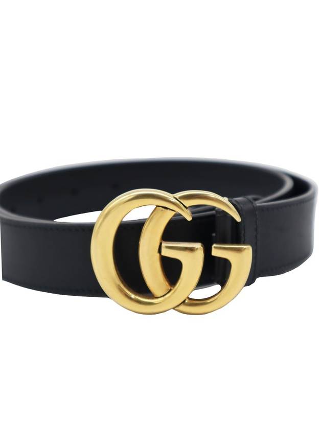 Luxury Gucci Trending 2025 Women s Leather Black Luxury Gucci Trending 2025 414516 Gold Plated GG Marmont Thin Belt 80
