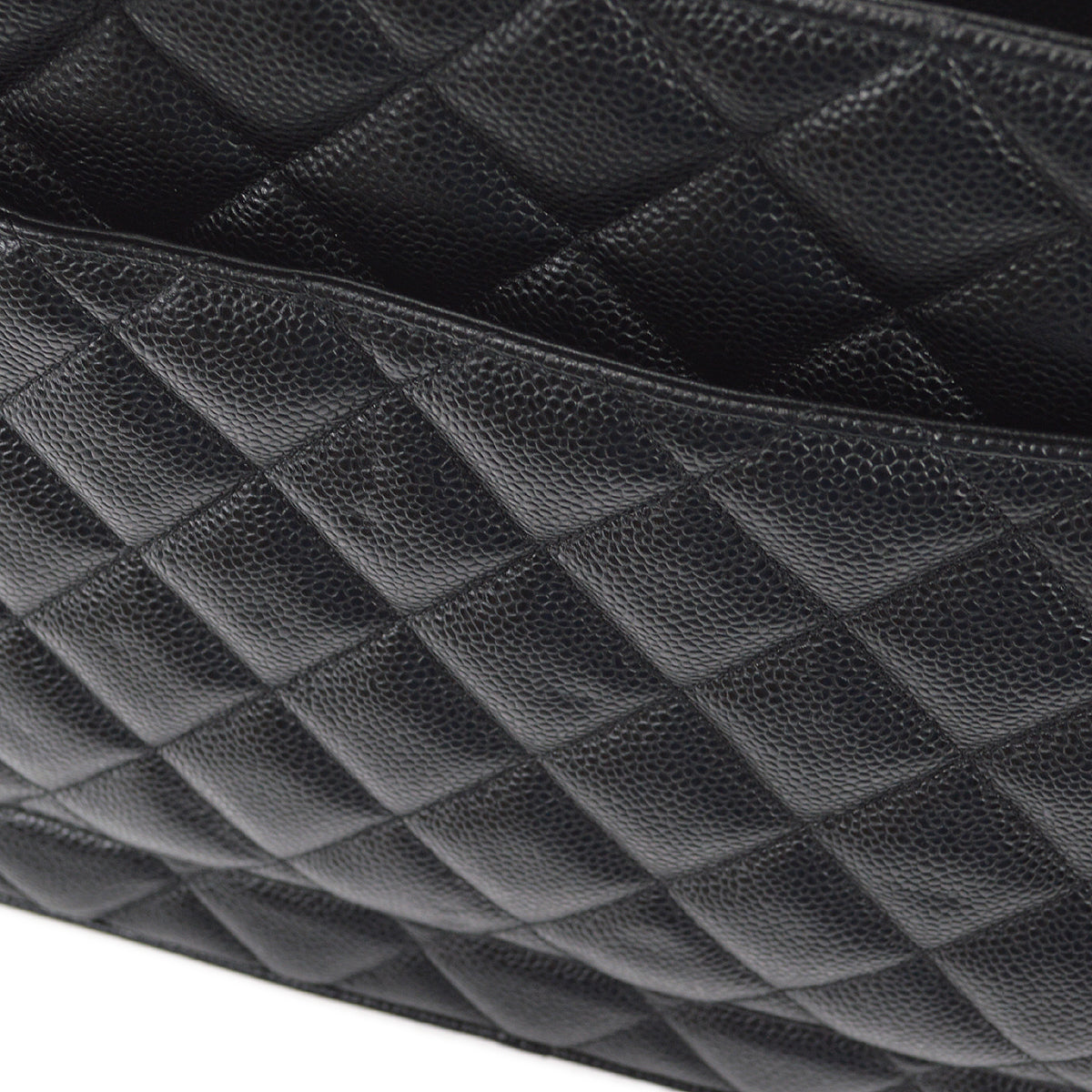 Luxury Chanel 2001-2003 Black Caviar Medallion Tote