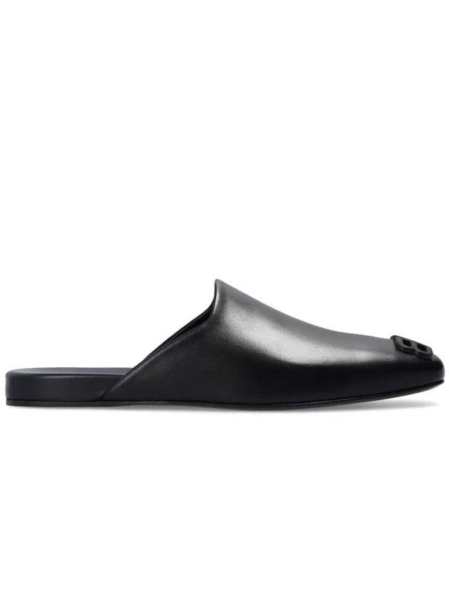 Luxury Balenciaga BB Logo Cozy Leather Bloafers