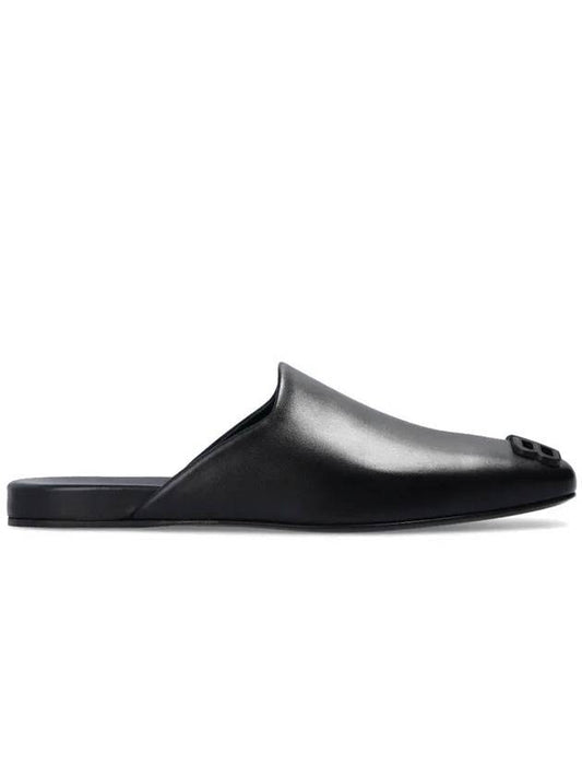Luxury Balenciaga BB Logo Cozy Leather Bloafers