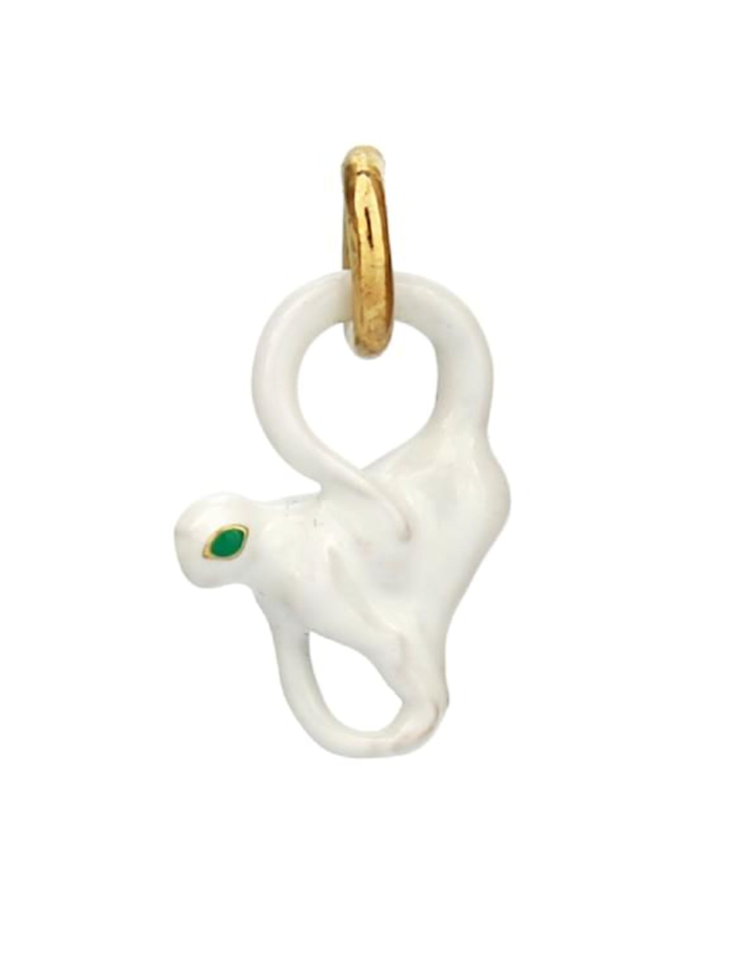 Luxury Bottega Veneta Monkey Jewelry Charm White