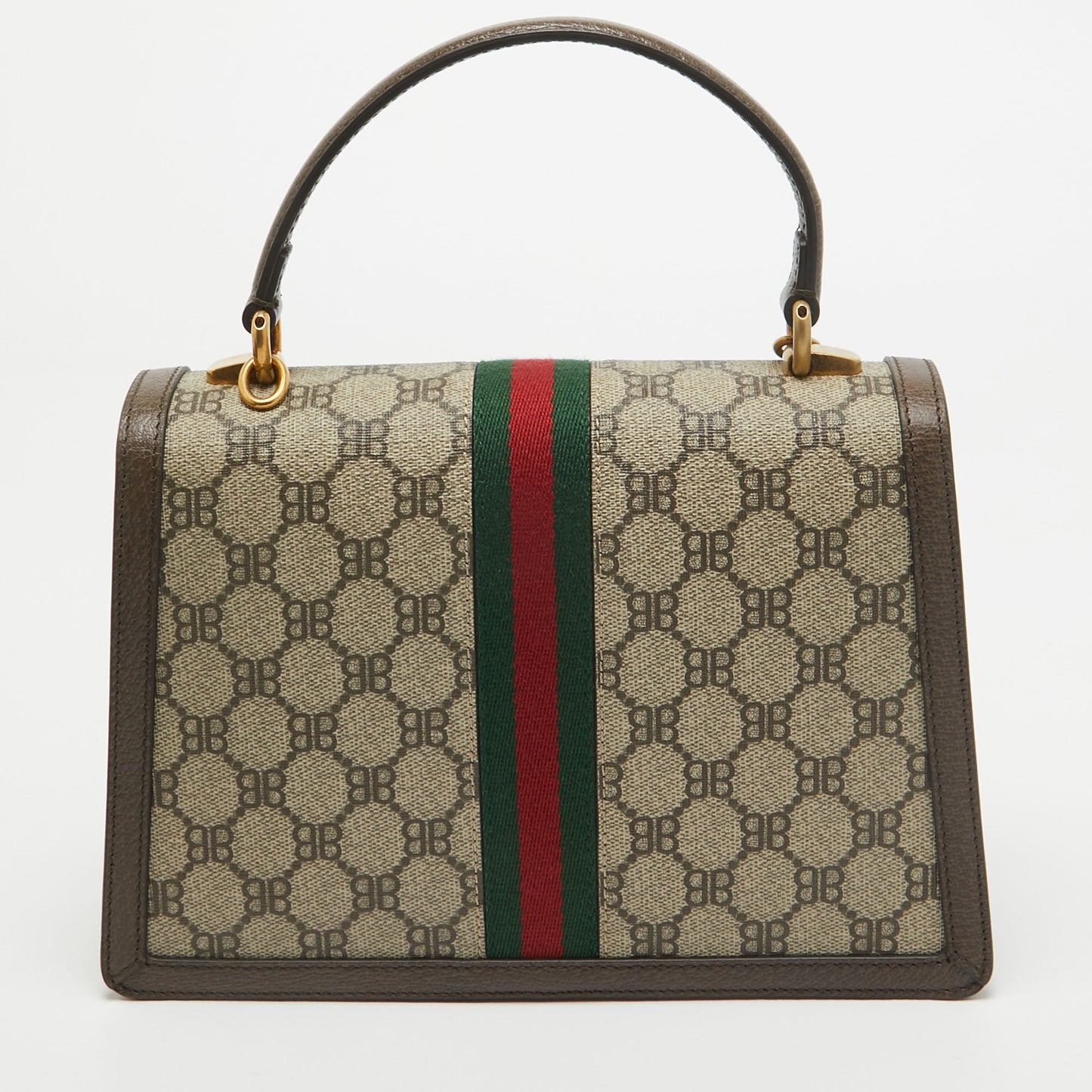 Balenciaga X Luxury Gucci Trending 2025 Brown/beige Coated Canvas And Leather The Hacker Project Bag..