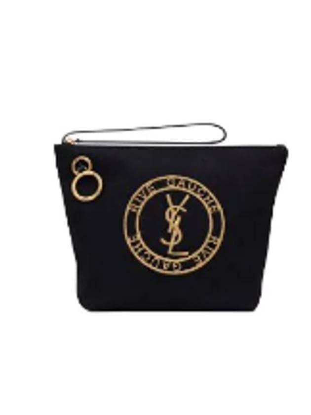 Luxury Saint Laurent Rive Gauche Pouch Bag Black