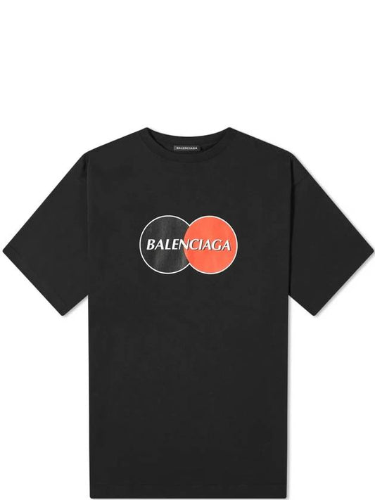 Luxury Balenciaga Uniform Logo Short Sleeve T-Shirt Black