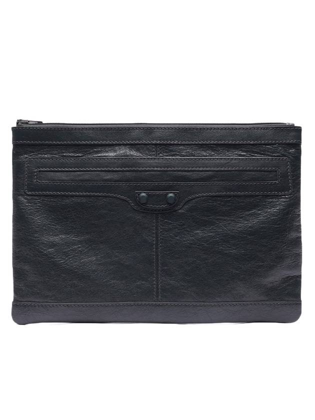 Luxury Balenciaga Classic Clip Clutch Bag Grey