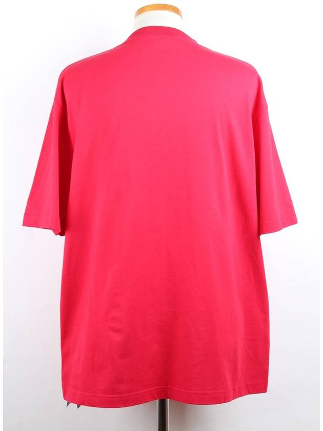 Luxury Balenciaga Paris Logo Short Sleeve T Shirt M Burgundy