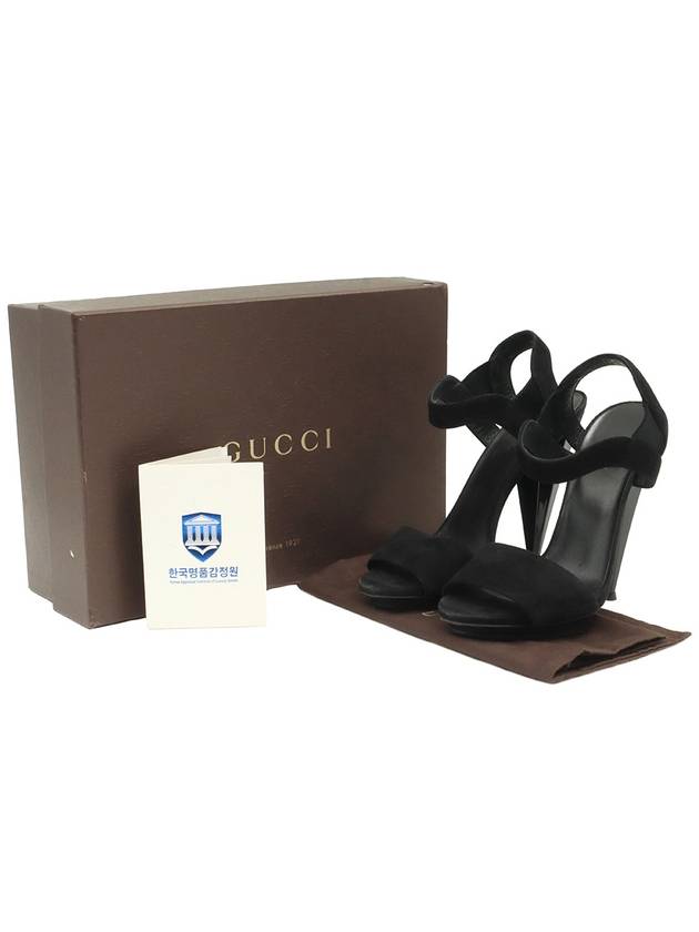 Luxury Gucci Trending 2025 Black Suede Liberty Slingback Sandals Women Shoes 37 5 347558