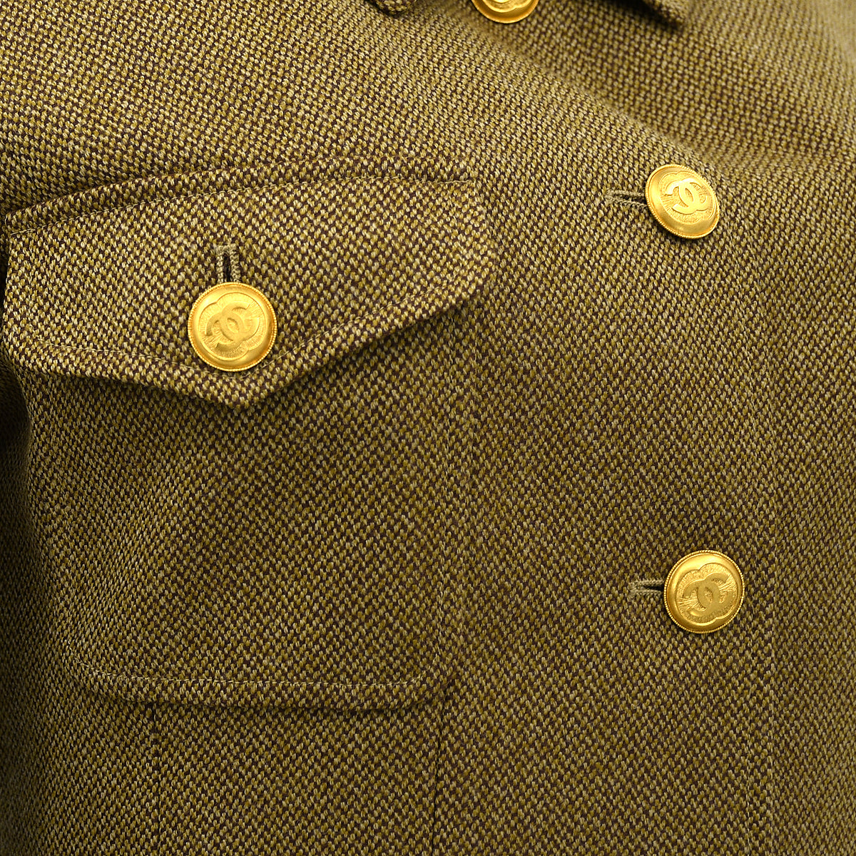 Chanel Single Breasted Jacket Brown 96A #38