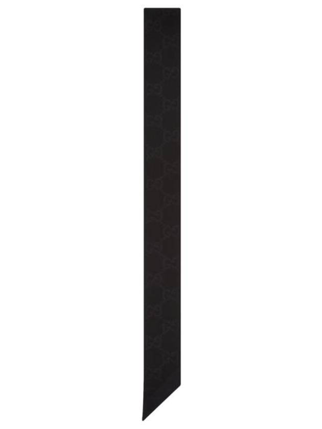 Luxury Gucci Trending 2025 GG Printed Silk Neck Bow Black