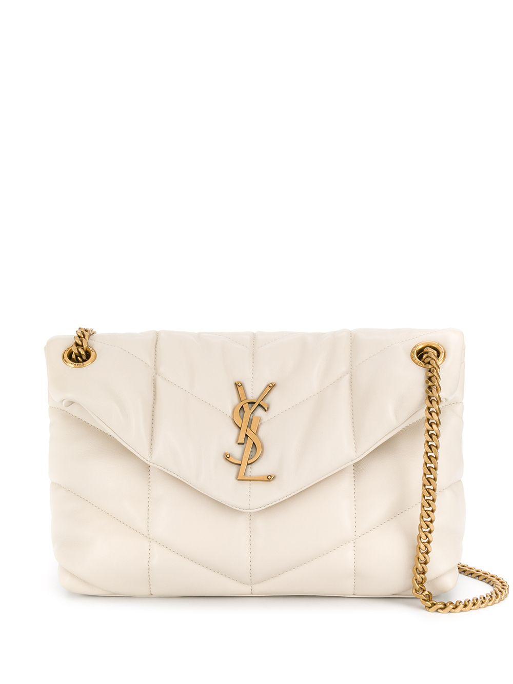 Luxury Saint Laurent Women's Ysl Bo Mng Puffer S Sintra Spo in Crema Soft | 5774761EL079207