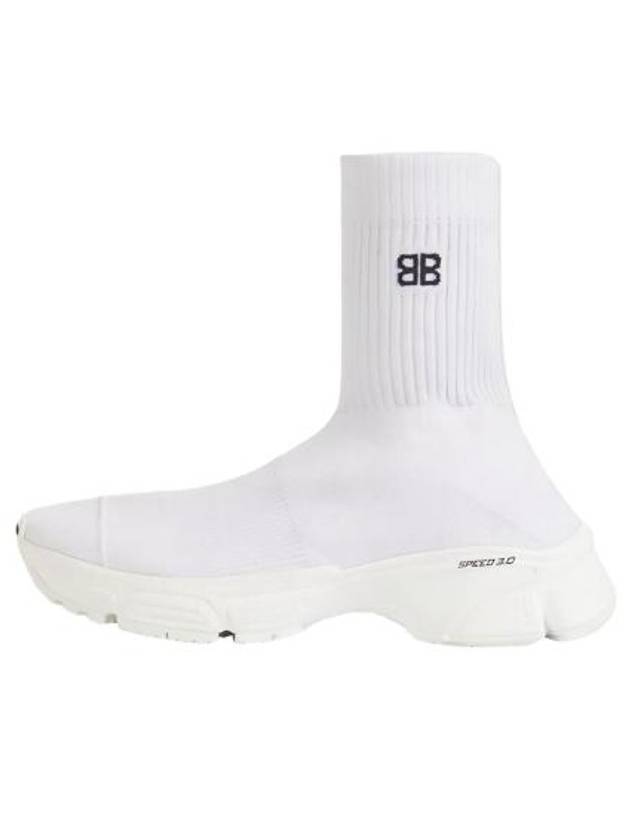 Luxury Balenciaga Men's Speed 30 Knit High Top Sneakers White