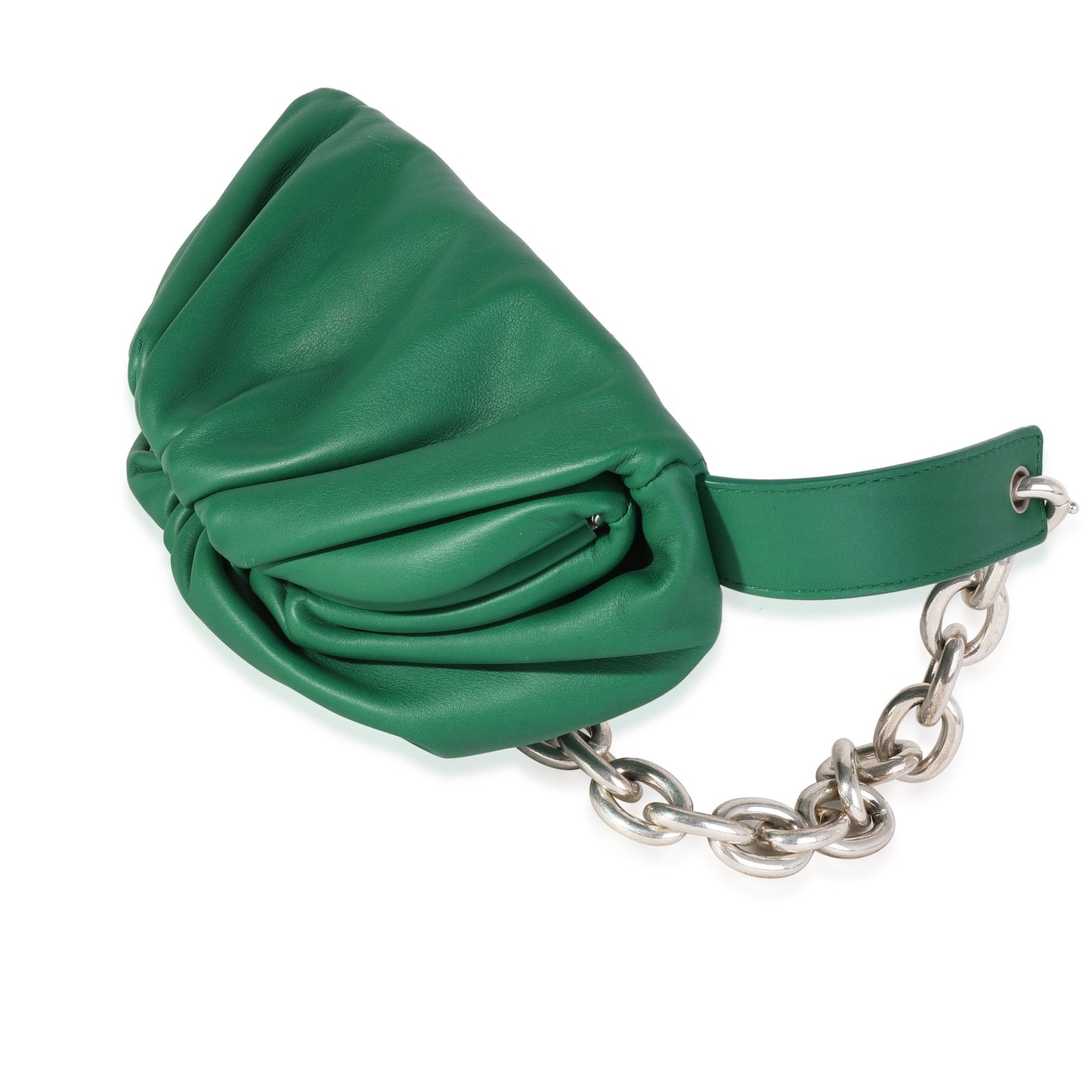 Luxury Bottega Veneta Green Nappa Belt Chain Pouch